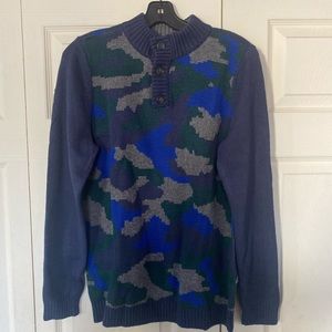 Lands'End XL (18-20) Camo Sweater